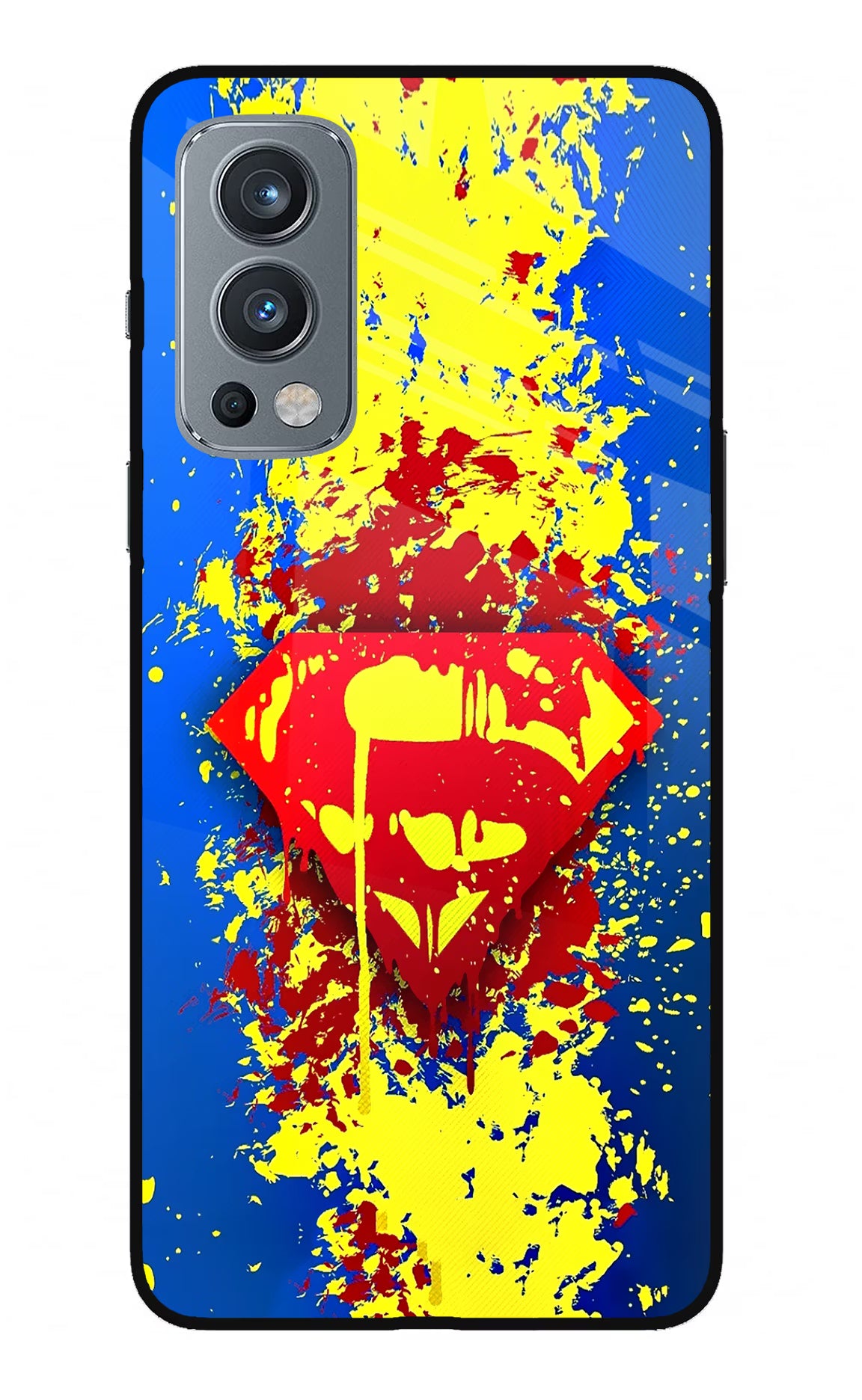 Superman logo OnePlus Nord 2 5G Glass Case Back Cover by Casekaro