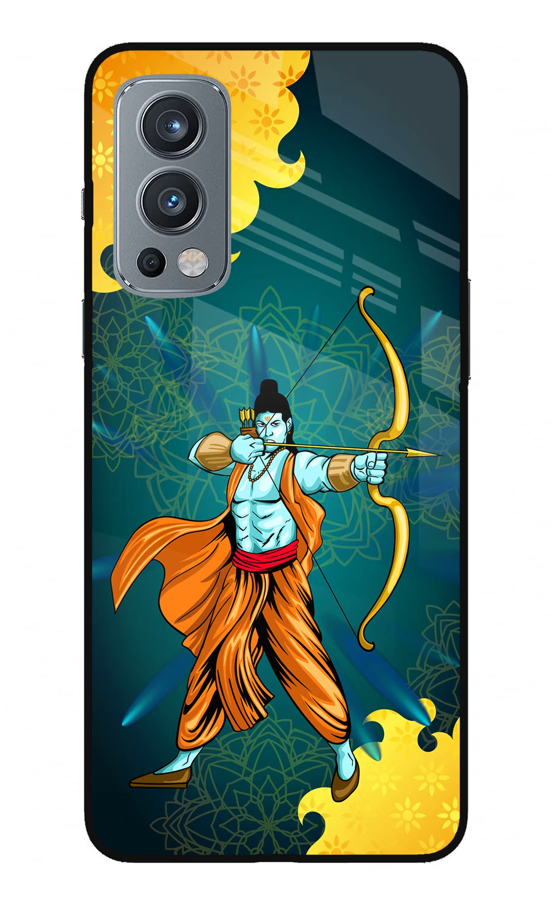 Lord Ram - 6 OnePlus Nord 2 5G Glass Case Back Cover by Casekaro
