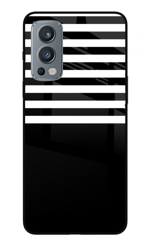 Black and White Print OnePlus Nord 2 5G Glass Case