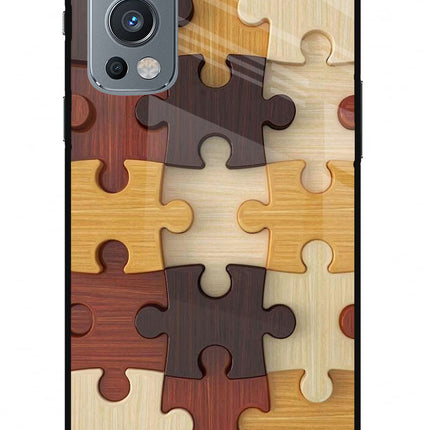 Wooden Puzzle OnePlus Nord 2 5G Glass Case