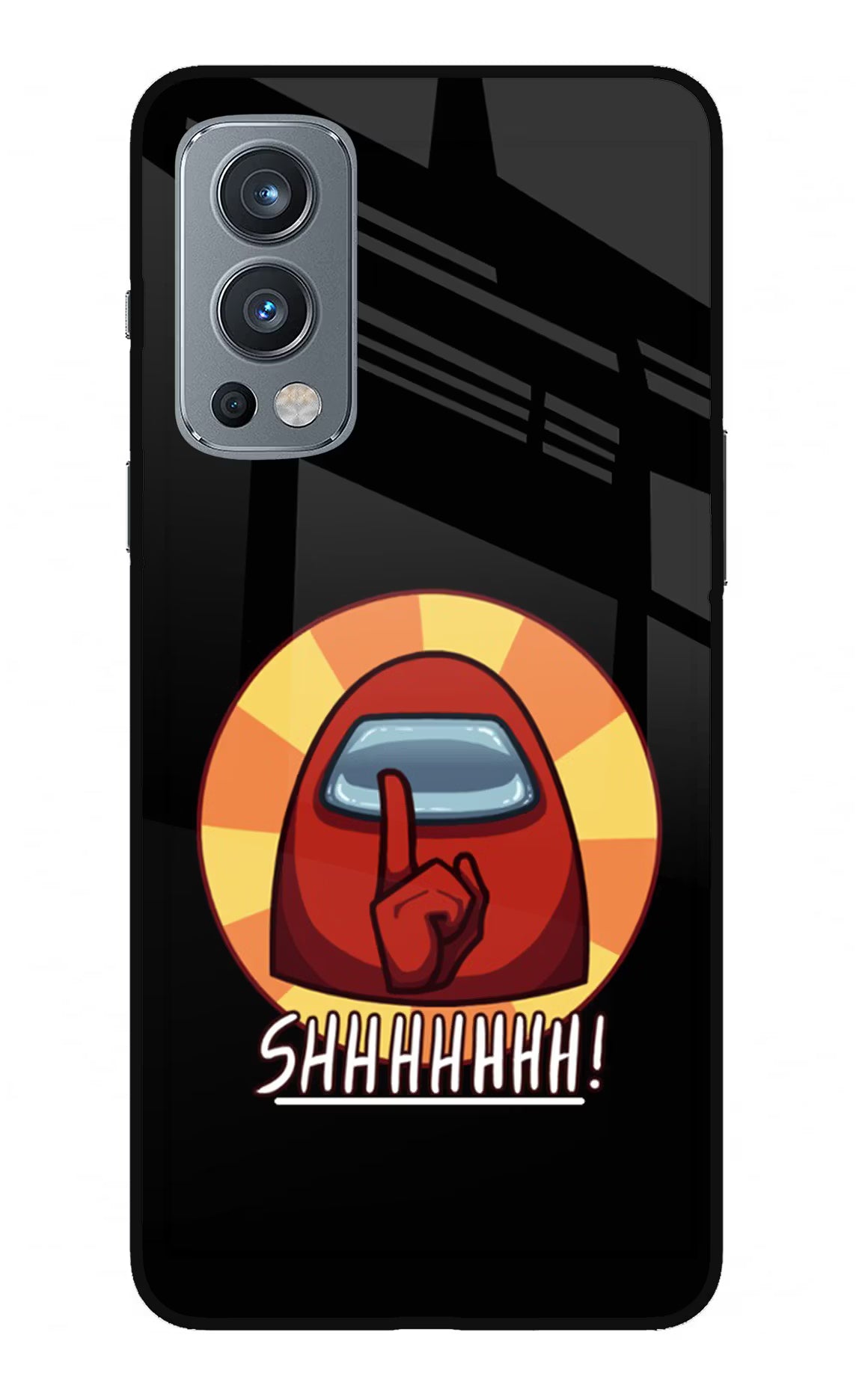Among Us Shhh! OnePlus Nord 2 5G Glass Case Back Cover by Casekaro