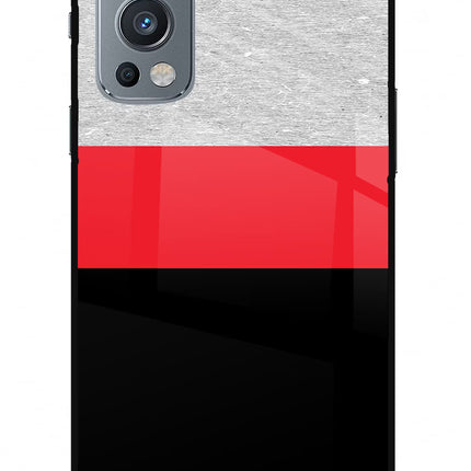 Tri Color Pattern OnePlus Nord 2 5G Glass Case
