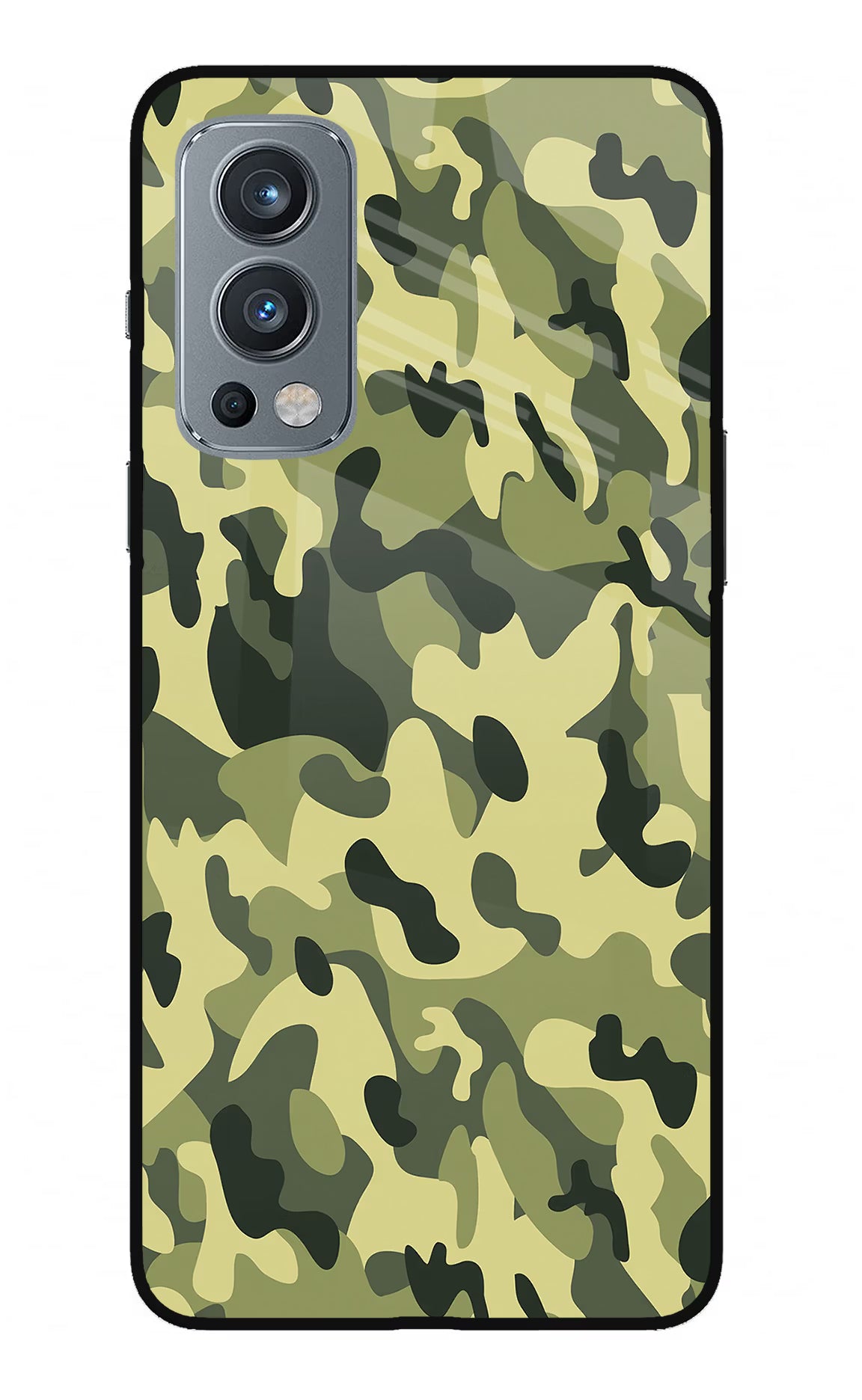 Camouflage OnePlus Nord 2 5G Glass Case
