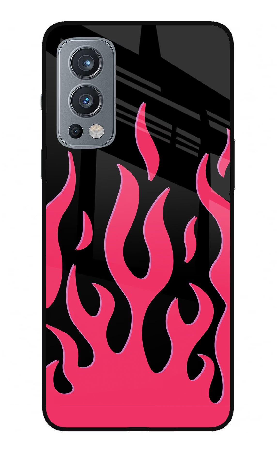 Fire Flames OnePlus Nord 2 5G Glass Case Back Cover by Casekaro
