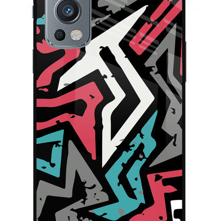 Geometric Graffiti OnePlus Nord 2 5G Glass Case