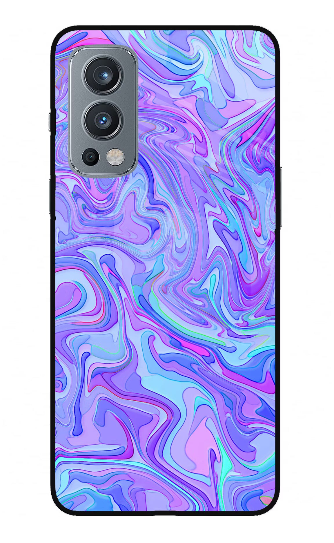 Glitter OnePlus Nord 2 5G Glass Case Back Cover by Casekaro