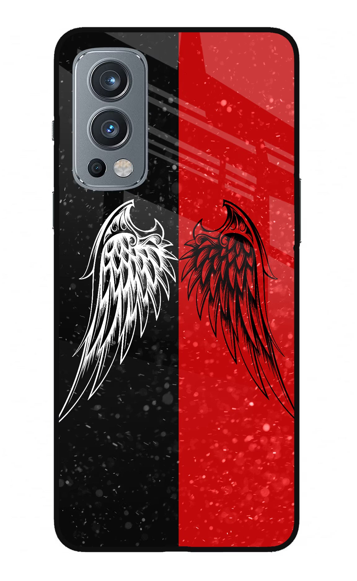 Wings OnePlus Nord 2 5G Glass Case Back Cover by Casekaro