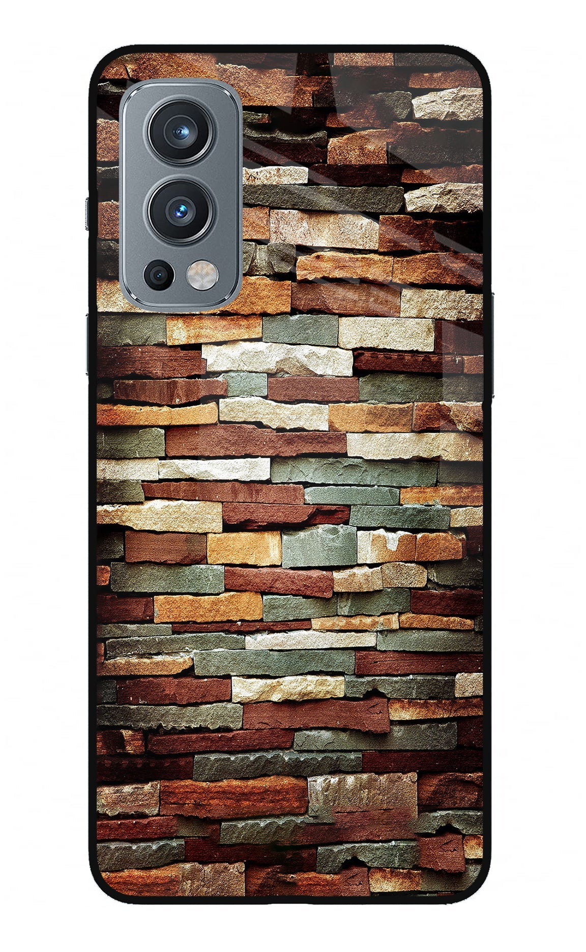 Bricks Pattern OnePlus Nord 2 5G Glass Case