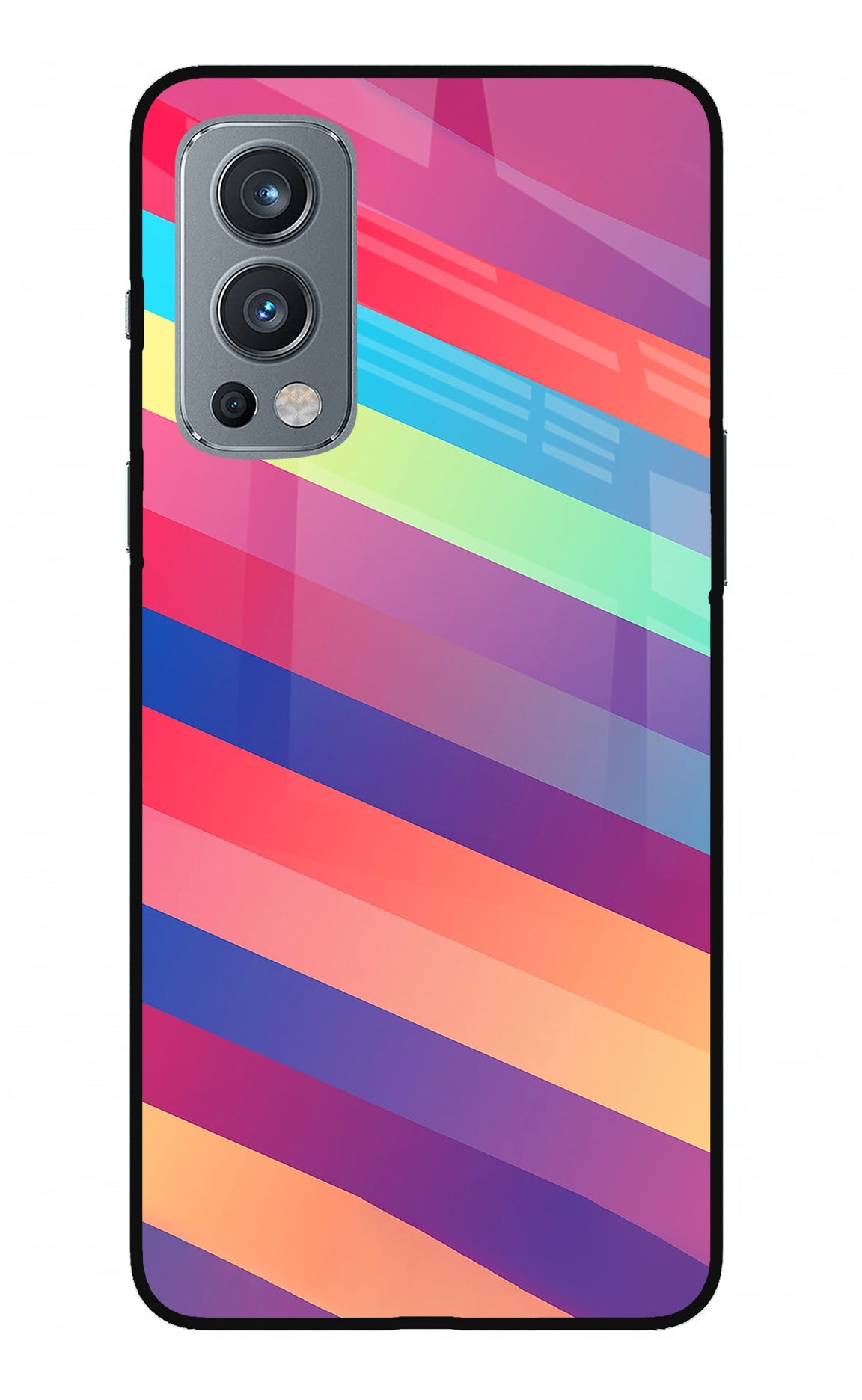 Stripes color OnePlus Nord 2 5G Glass Case