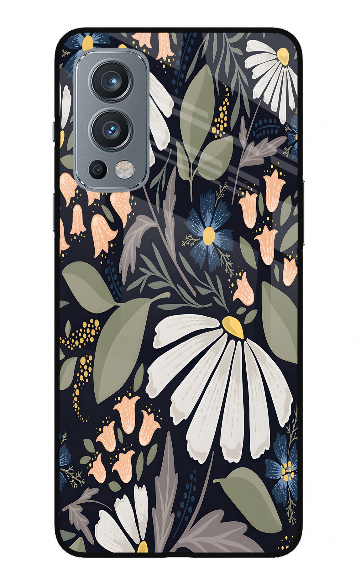 Flowers Art OnePlus Nord 2 5G Glass Case