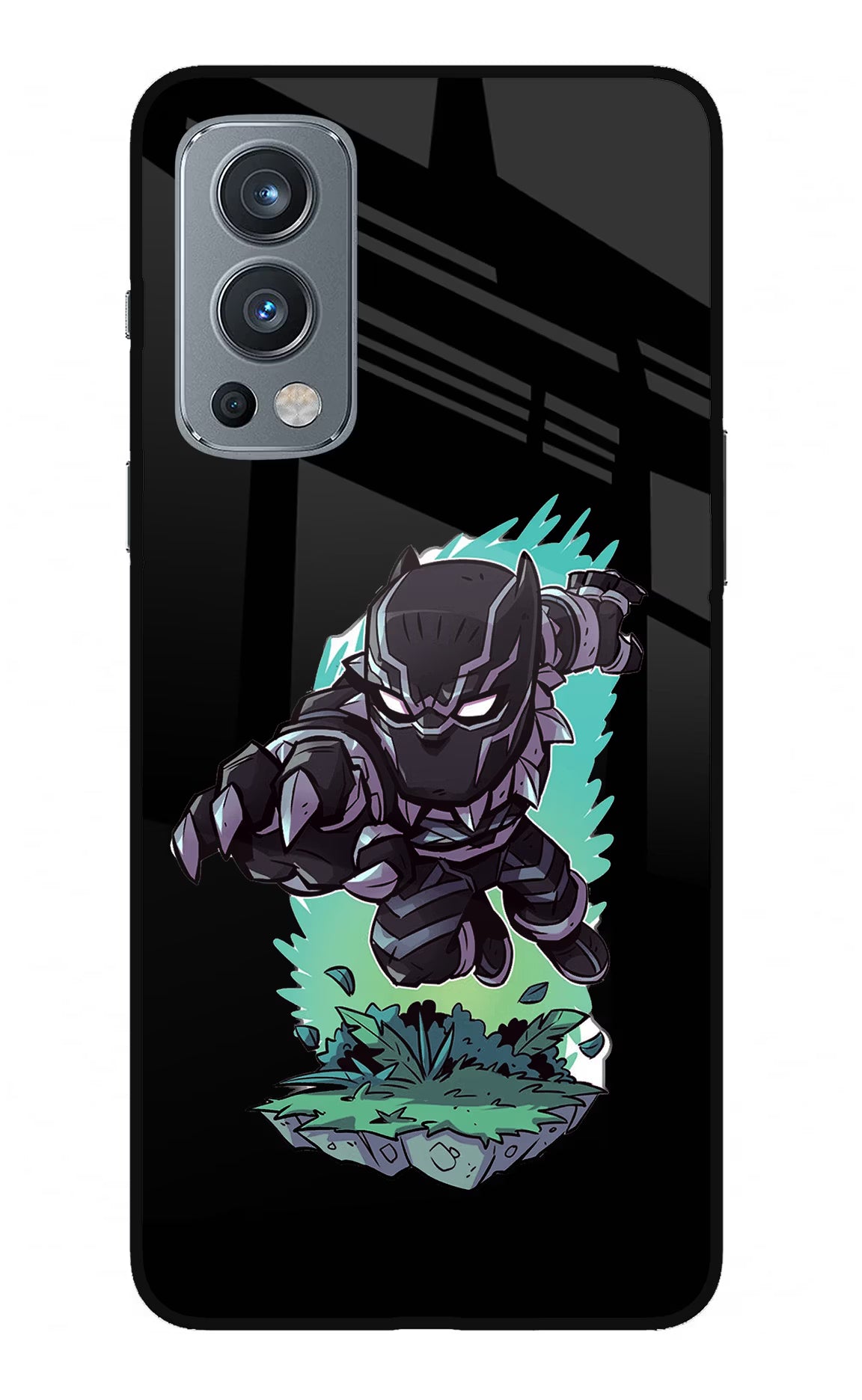 Black Panther OnePlus Nord 2 5G Glass Case Back Cover by Casekaro