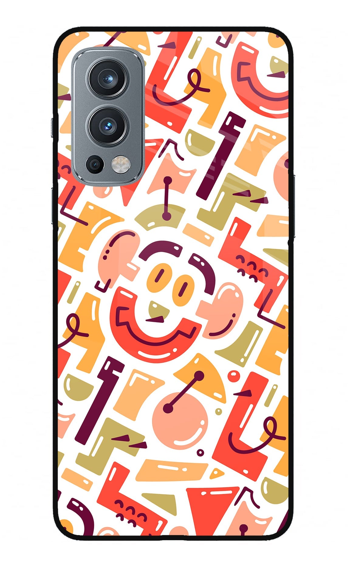 Doodle Pattern OnePlus Nord 2 5G Glass Case