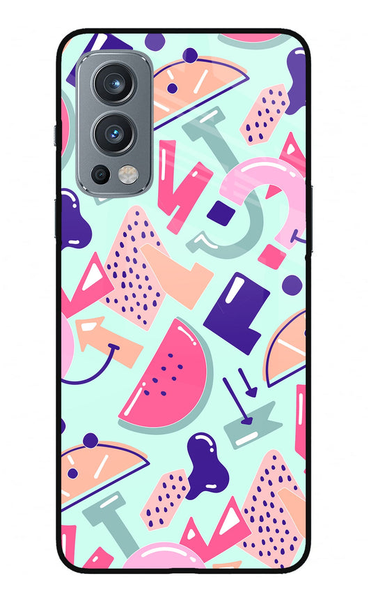 Doodle Pattern OnePlus Nord 2 5G Glass Case
