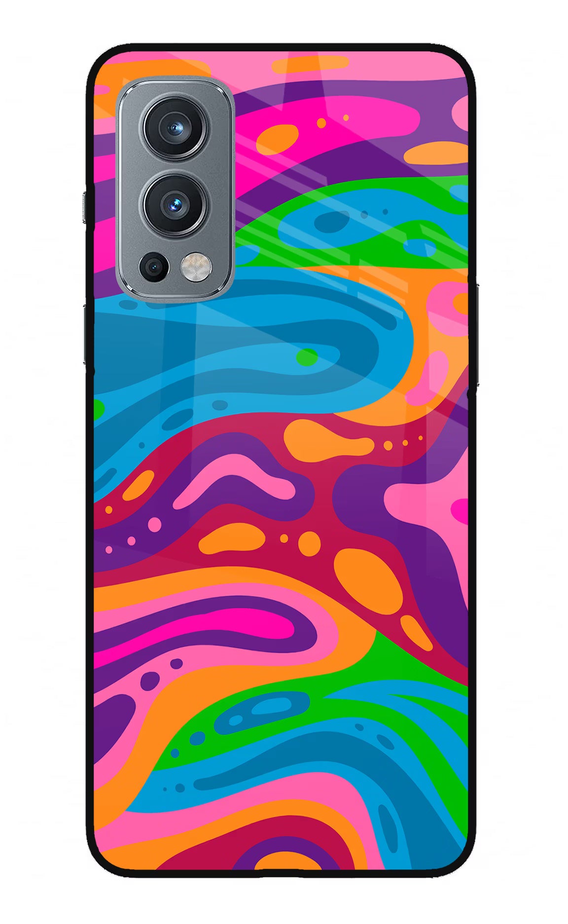 Trippy Pattern OnePlus Nord 2 5G Glass Case