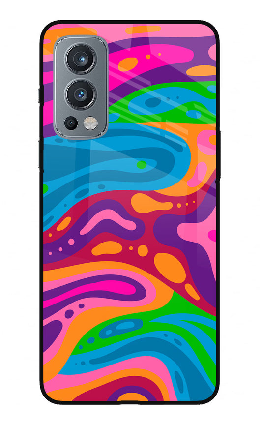 Trippy Pattern OnePlus Nord 2 5G Glass Case