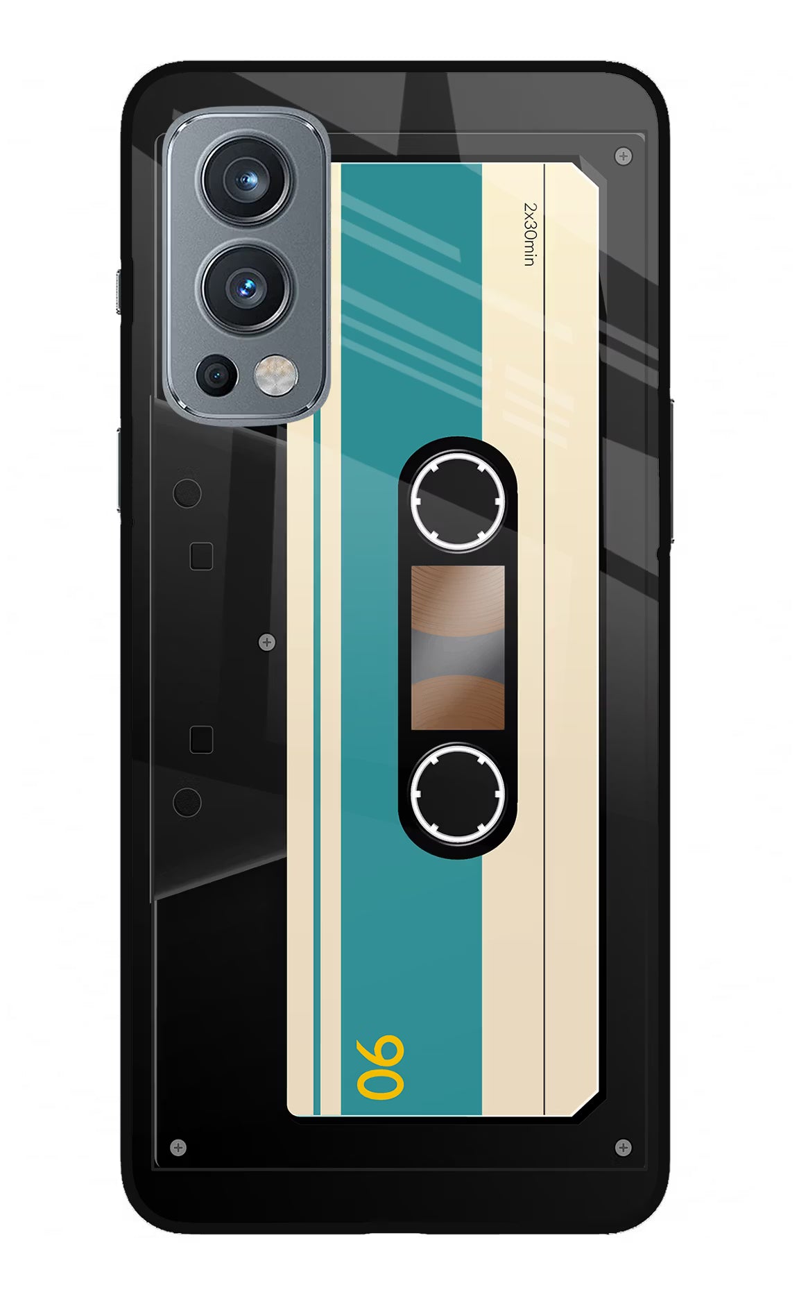 Cassette OnePlus Nord 2 5G Glass Case Back Cover by Casekaro