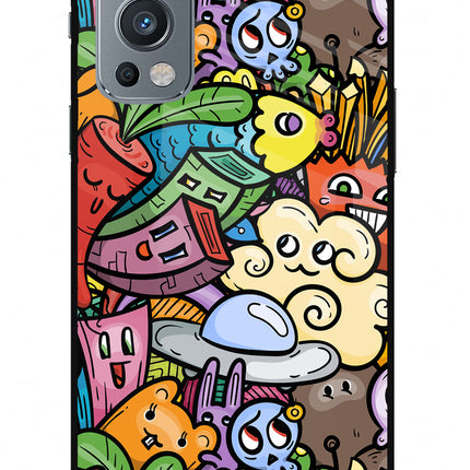 Veggie Doodle OnePlus Nord 2 5G Glass Case