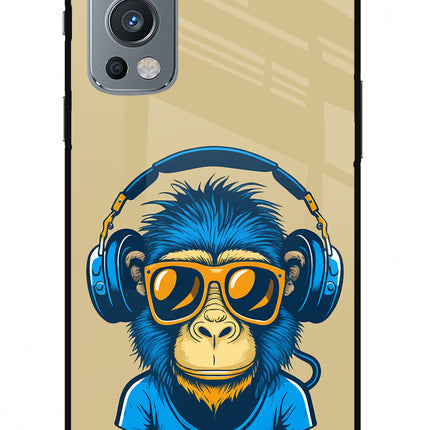 Monkey Headphone OnePlus Nord 2 5G Glass Case