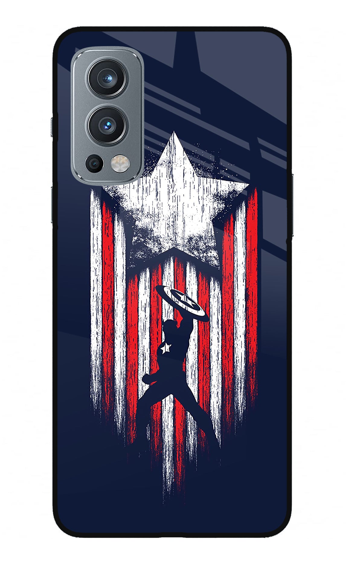 Captain America Marvel Art OnePlus Nord 2 5G Glass Case