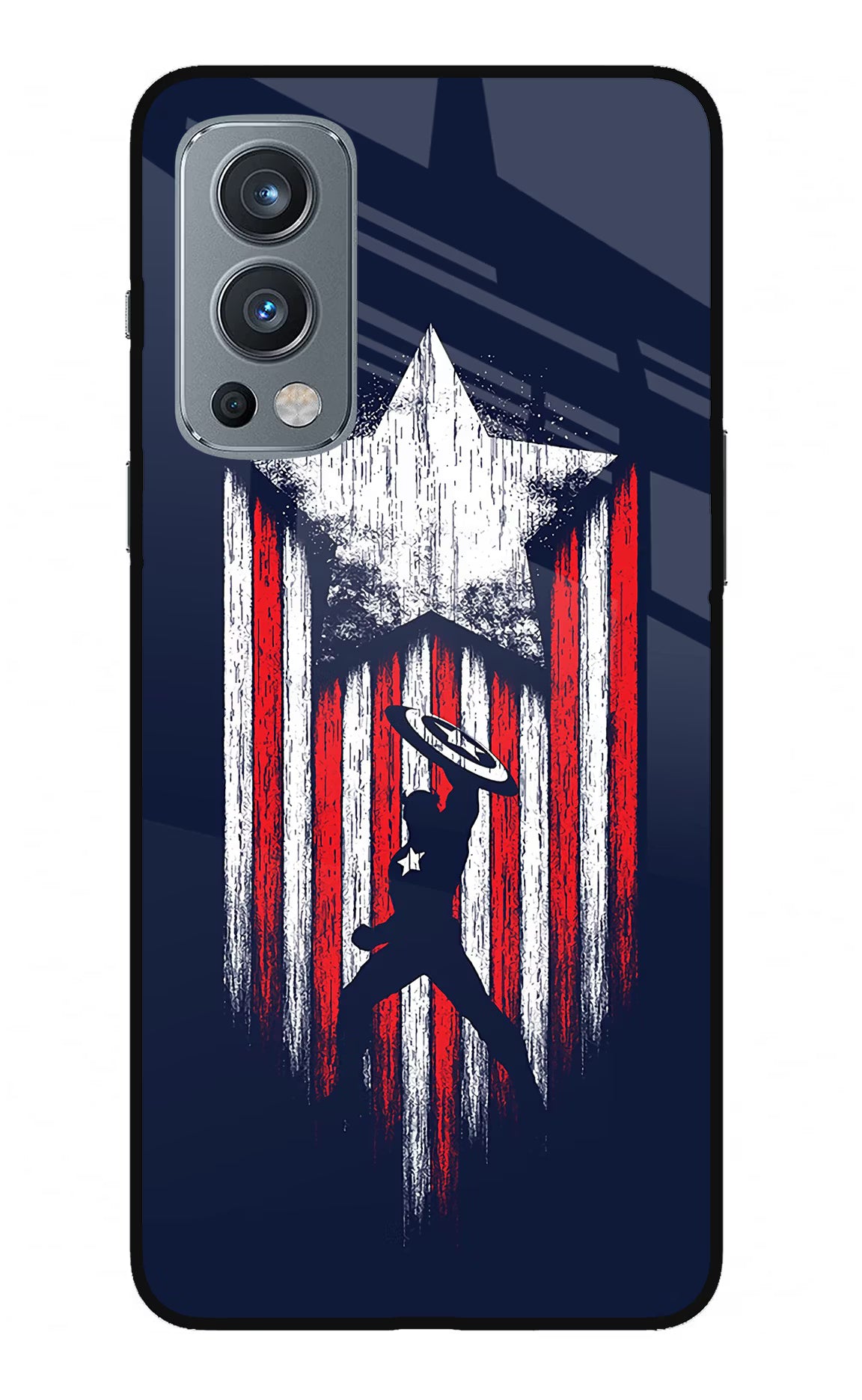 Captain America Marvel Art OnePlus Nord 2 5G Glass Case Back Cover by Casekaro