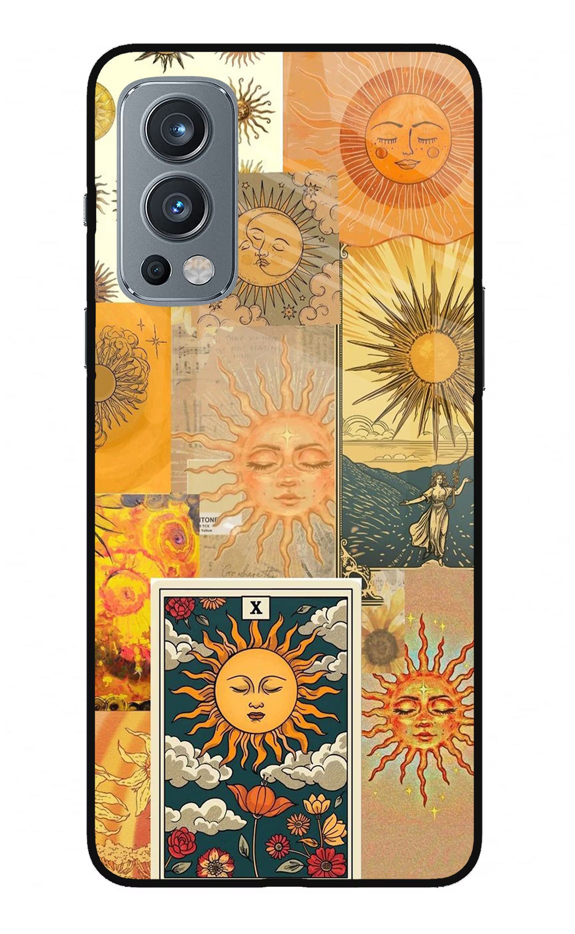 Sun OnePlus Nord 2 5G Glass Case Back Cover by Casekaro