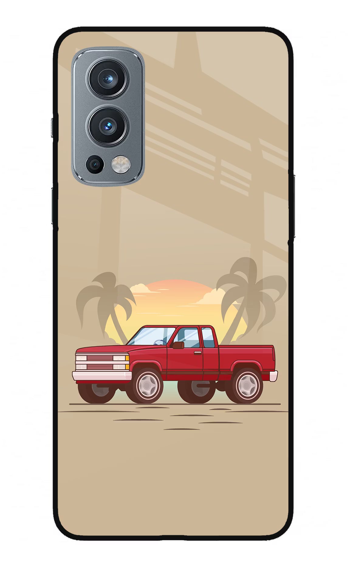 Desert Classic Drive OnePlus Nord 2 5G Glass Case Back Cover by Casekaro