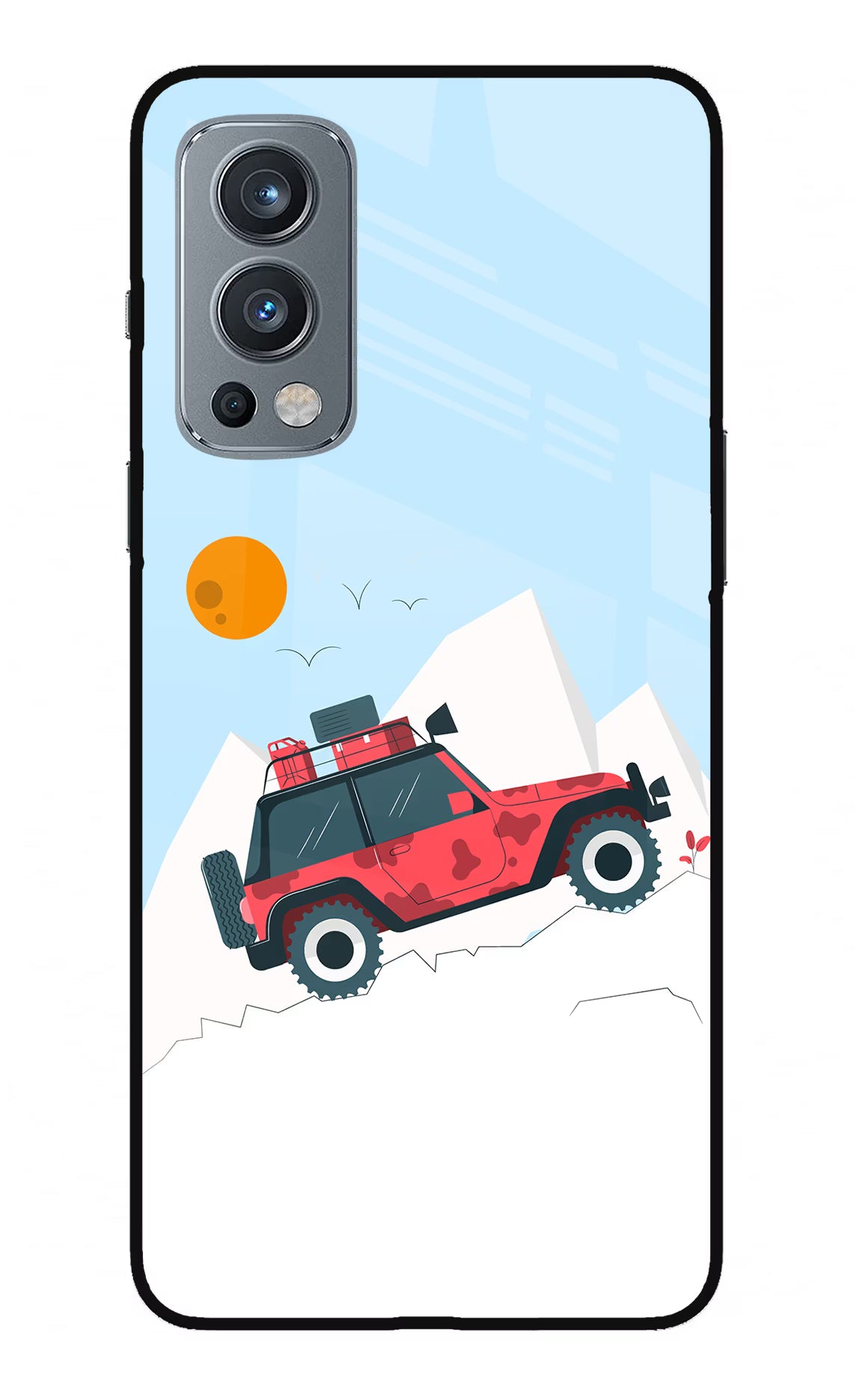 Mountain Trail Beast OnePlus Nord 2 5G Glass Case Back Cover by Casekaro