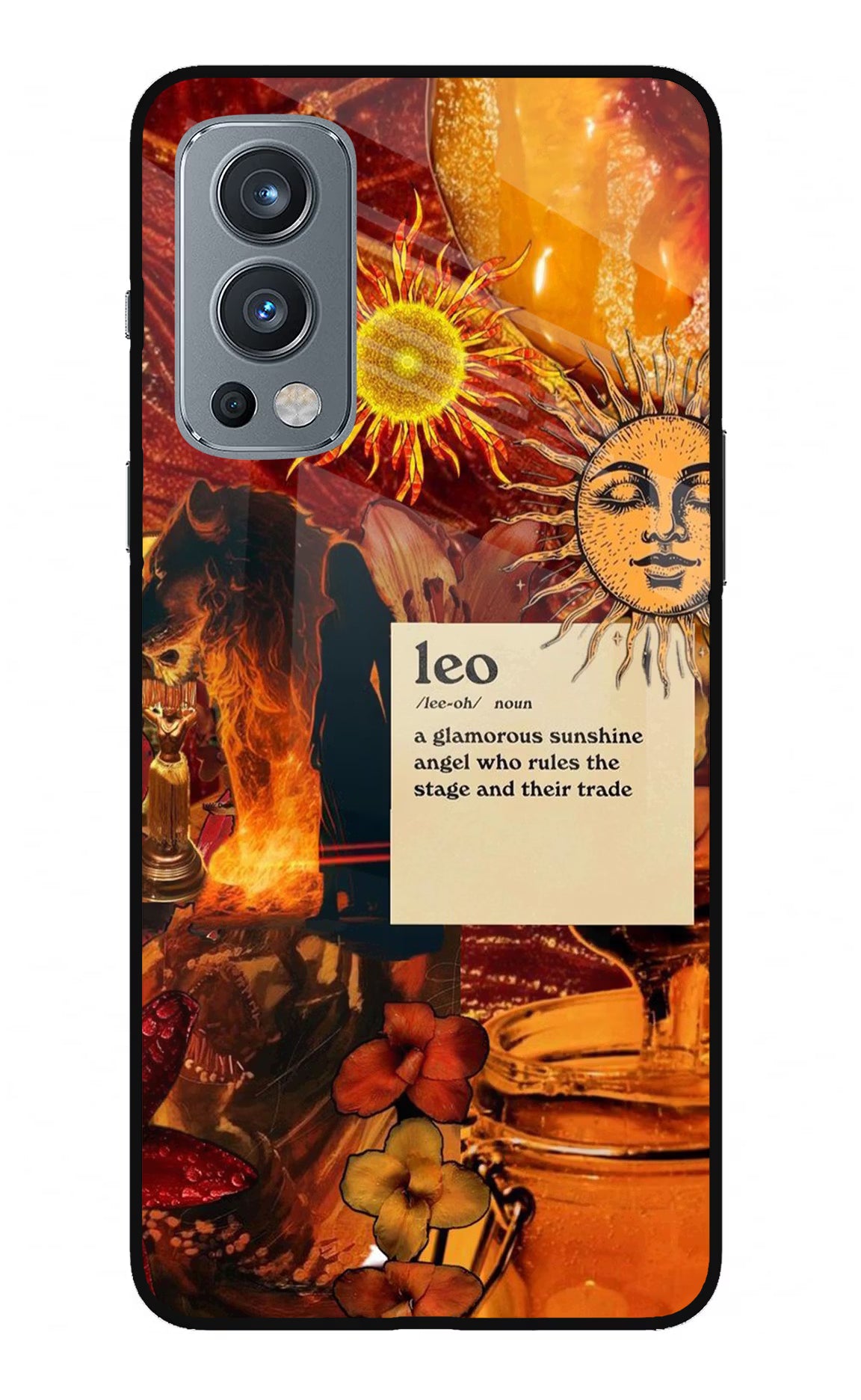 Leo Zodiac OnePlus Nord 2 5G Glass Case Back Cover by Casekaro