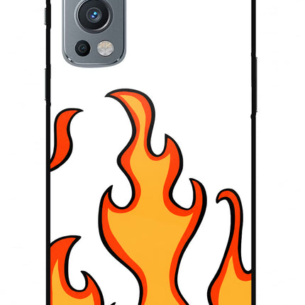 Fired Up – White OnePlus Nord 2 5G Glass Case