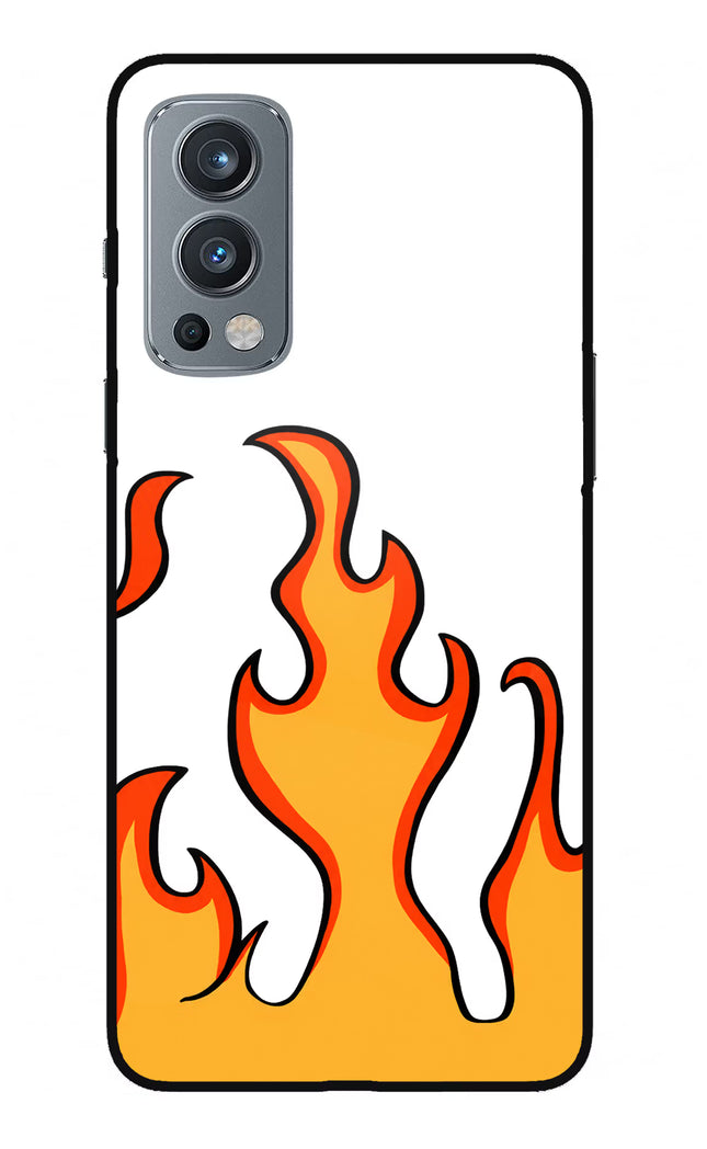Fired Up – White OnePlus Nord 2 5G Glass Case
