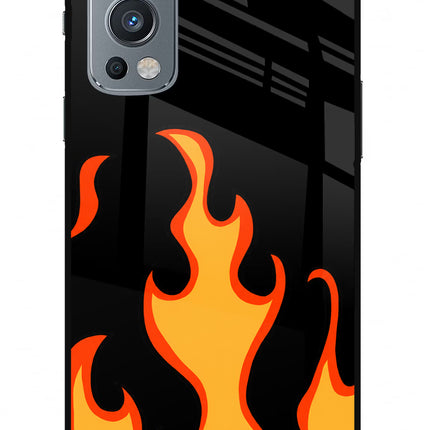 Fired Up – Black OnePlus Nord 2 5G Glass Case