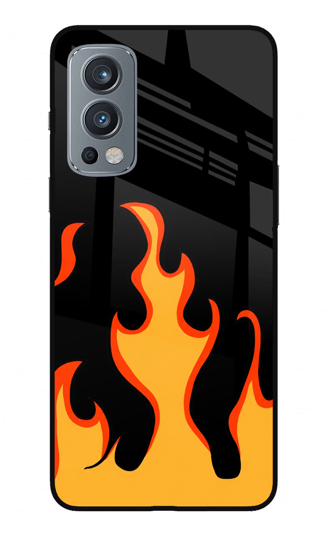Fired Up – Black OnePlus Nord 2 5G Glass Case