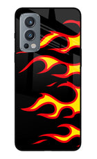 Side Sweep Flames OnePlus Nord 2 5G Glass Case