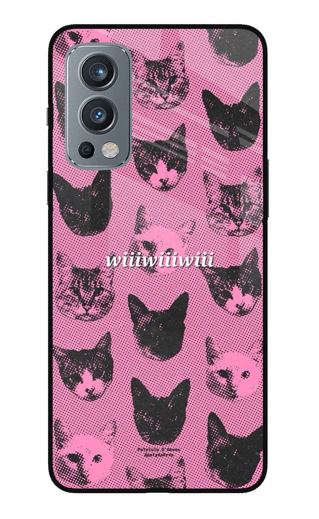 Pink Cats OnePlus Nord 2 5G Glass Case