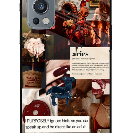 Zodiac Aries OnePlus Nord 2 5G Glass Case