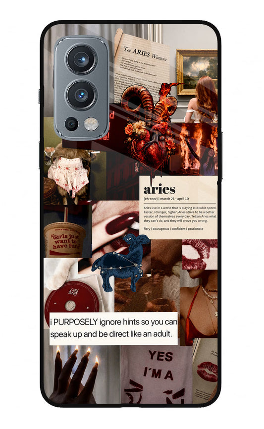 Zodiac Aries OnePlus Nord 2 5G Glass Case
