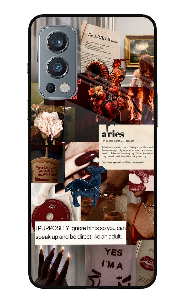 Zodiac Aries OnePlus Nord 2 5G Glass Case