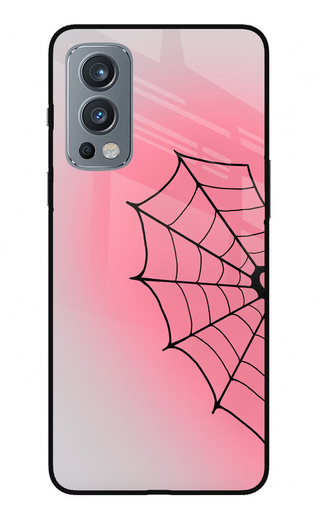 Pink Web OnePlus Nord 2 5G Glass Case
