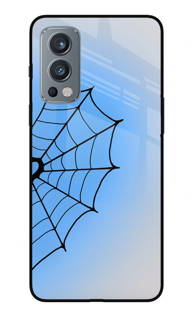 Blue Web OnePlus Nord 2 5G Glass Case