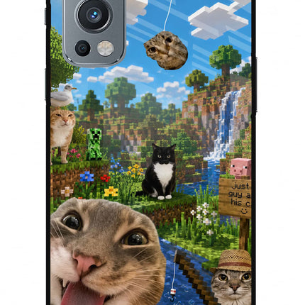 Minecraft Cat Chaos OnePlus Nord 2 5G Glass Case