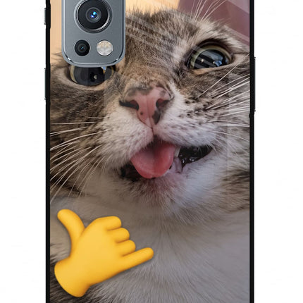 Silly Cat Call OnePlus Nord 2 5G Glass Case