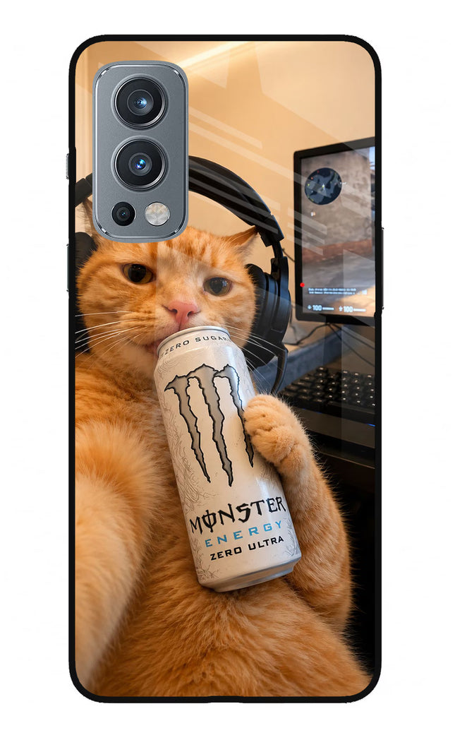Gamer Cat Energy OnePlus Nord 2 5G Glass Case