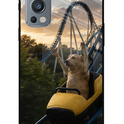Rollercoaster Dog OnePlus Nord 2 5G Glass Case