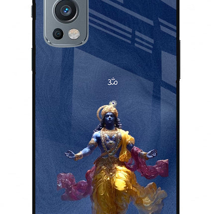 Cosmic Krishna OnePlus Nord 2 5G Glass Case Back Cover by Casekaro