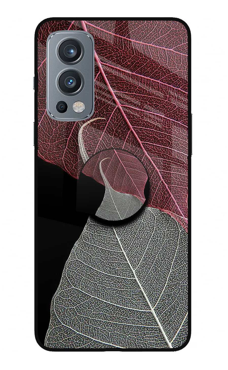 Leaf Pattern OnePlus Nord 2 5G Pop Case, Glass case