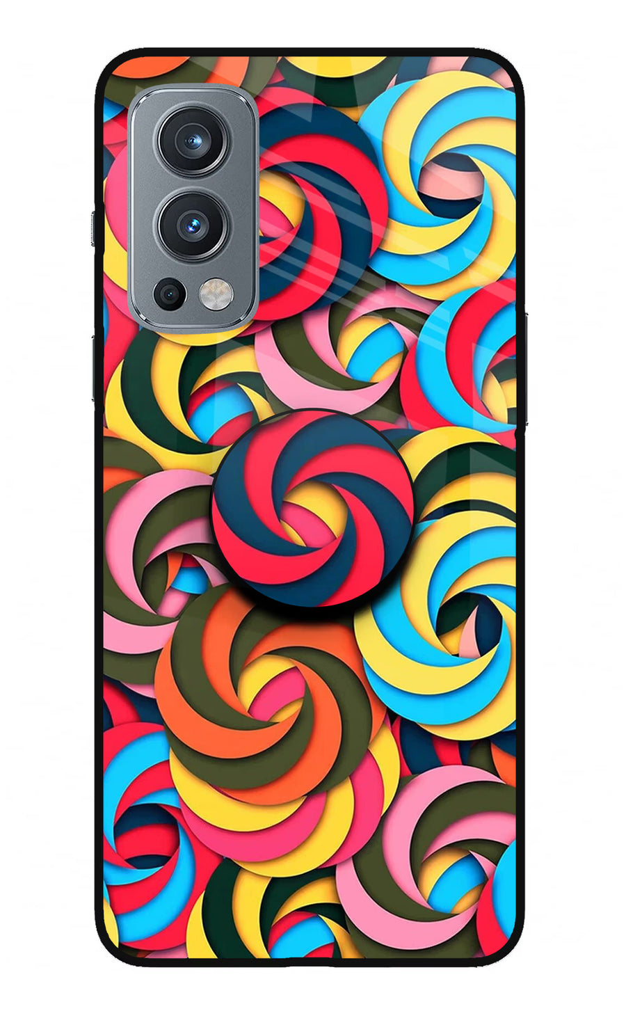 Spiral Pattern OnePlus Nord 2 5G Pop Case, Glass case