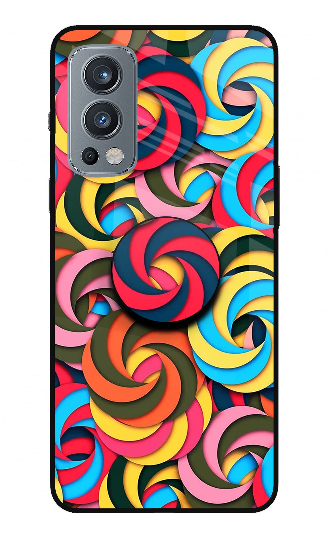 Spiral Pattern OnePlus Nord 2 5G Glass Case