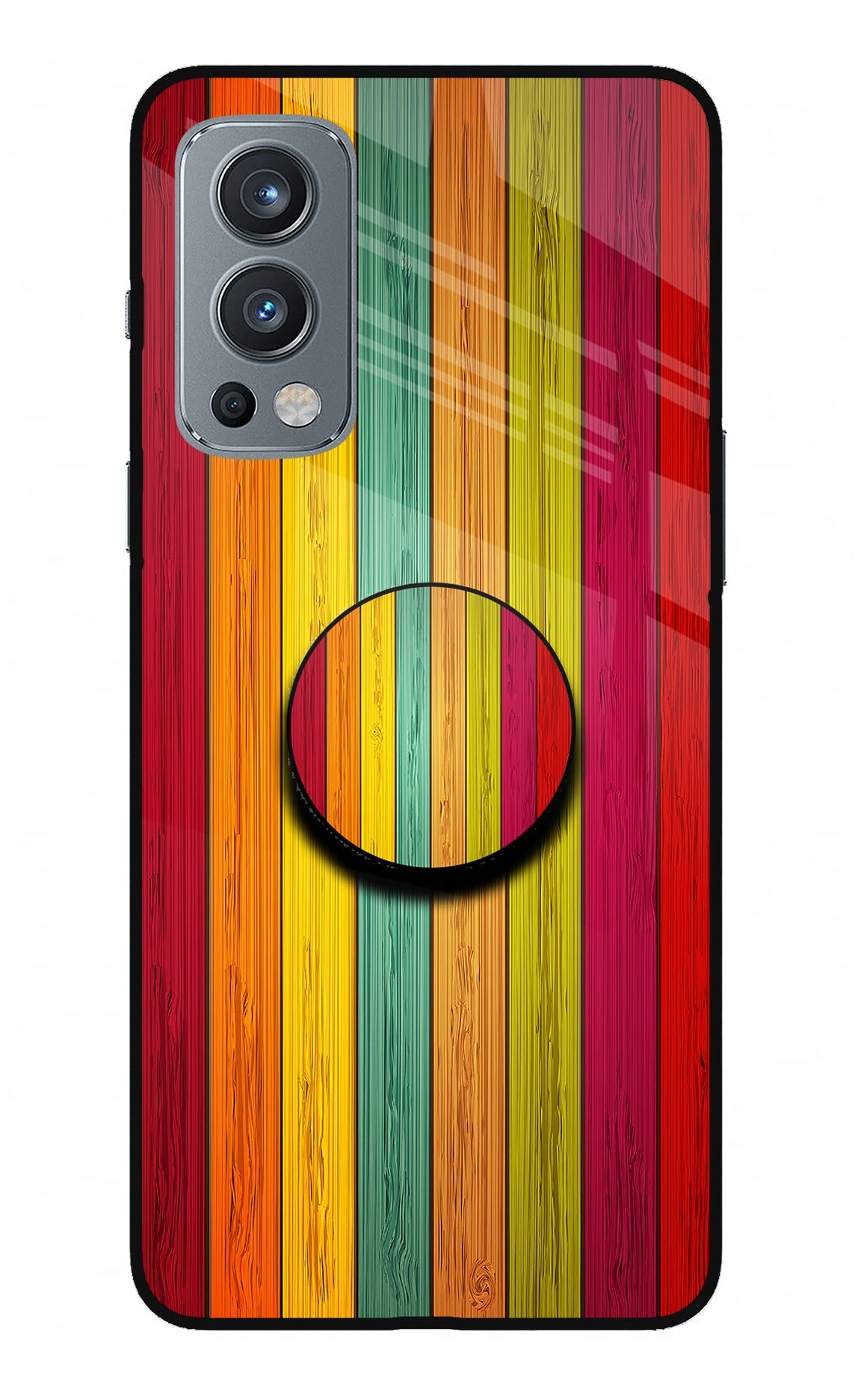 Multicolor Wooden OnePlus Nord 2 5G Pop Case