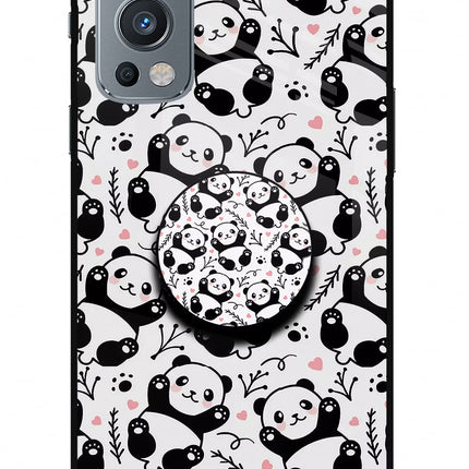 Cute Panda OnePlus Nord 2 5G Glass Case