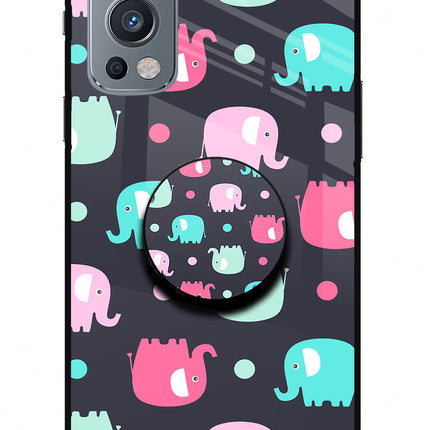 Baby Elephants OnePlus Nord 2 5G Glass Case